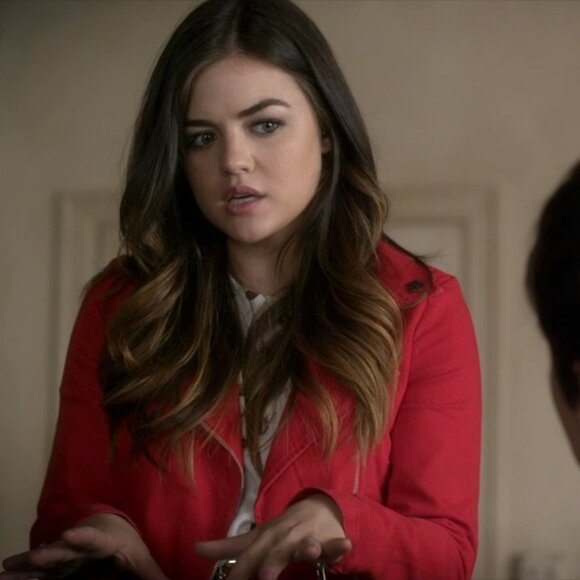 Current/Elliot Denim The Biker Jacket in Victory Red ASO Aria Montgomery - Picture 16 of 16